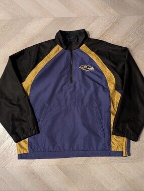 NFL Baltimore Ravens Pullover Jacket Mens Medium